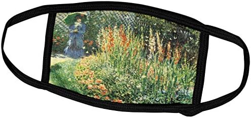 3dRose Maszk Kicsi, Kardvirág Claude Monet, 1876 Nő, Kardvirág Kerti Napernyő