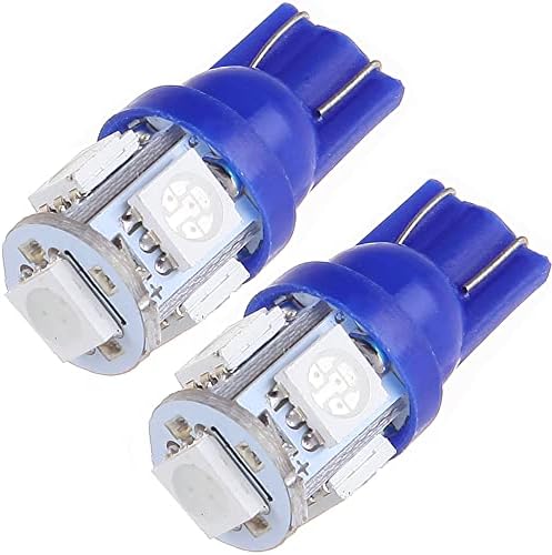 cciyu 194 Rendkívül Fényes LED Izzók 5-5050-SMD Fény Lámpa Rendszámtábla Lámpa Lámpa Ék T10 168 2825 W5W Kék doboz 2