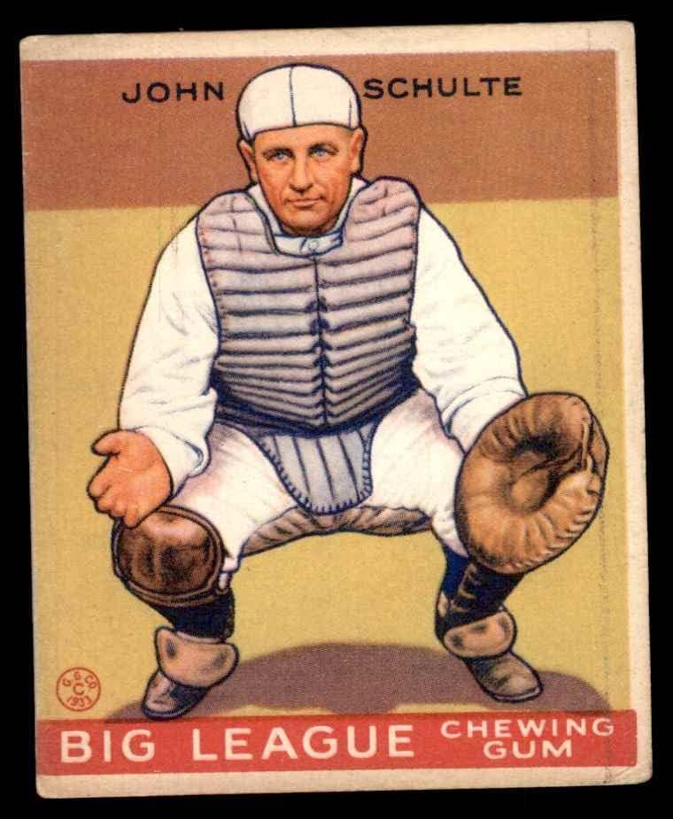 1933 Goudey 186 John Schulte Chicago Cubs (Baseball Kártya) JÓ Cubs