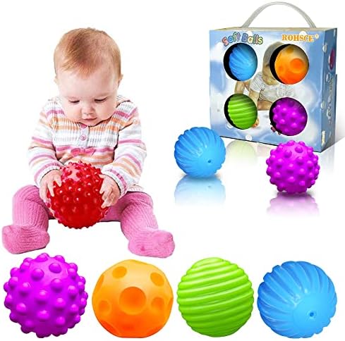 Montessori Játékok Babák 3 Hónap+, Baba Golyókat, 3 12 Hónapos Babák & Kisgyermekek 3M+, Texturált Multi-Labda Készlet