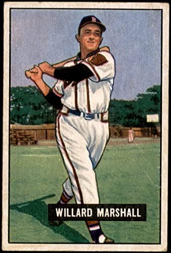 1951 Bowman 98 Willard Marshall Boston Braves (Baseball Kártya) VG+ Bátrabbak
