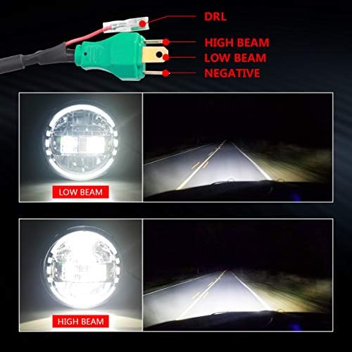 COWONE DOT Jóváhagyott 7 Kerek LED Projektor Fényszórók DRL Kompatibilis a Jeep Wrangler JK LJ CJ TJ 1997-2018 Hummber H1