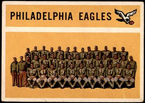 1960 Topps 92 Sasok Csapata Lista Philadelphia Eagles (Foci Kártya) FAIR Sasok