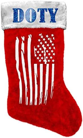 Fefetastic Doty Amerikai Zászló Karácsonyi Harisnya Hazafias Piros Műszőrme