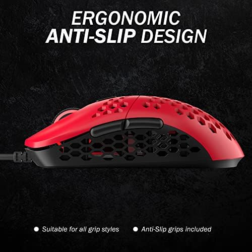 HK JÁTÉK Mira M Ultra Könnyű RGB Gaming Mouse | Honeycomb Shell | 63 Gramm | max 12000 cpi | USB Vezetékes | 6 programozható