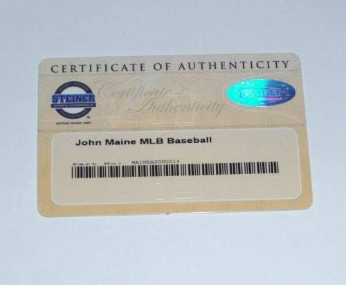 John Maine Aláírt Oml Selig Baseball Steiner Ny Coa-New York Mets, A Boston Red Sox - Dedikált Baseball