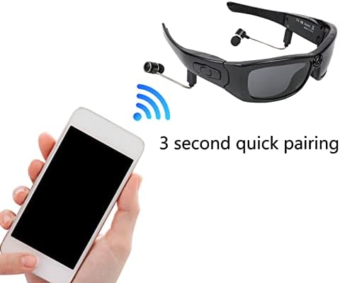 Zopsc Bluetooth Napszemüveg, Nyitott Fül Stílus Okos Szemüveg Támogatás Hív, Videó, Zene, 1080P Vezeték nélküli Bluetooth-Kamera