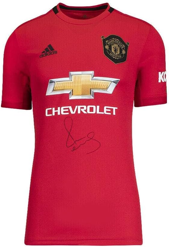 Paul Scholes Aláírt A Manchester United Póló - 2019-20, Haza Autogramot Jersey - Dedikált Foci Mezek