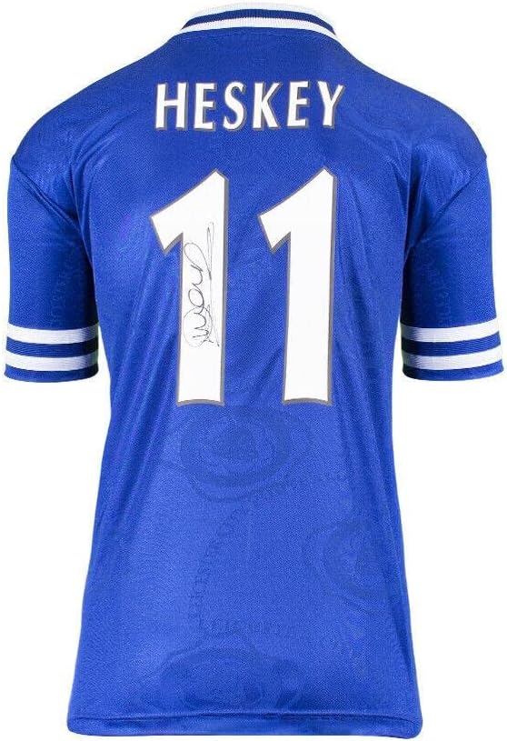 Emile Heskey Aláírt Leicester City Ing - 1997-98, A 11-Es Számú Aláírást - Dedikált Foci Mezek