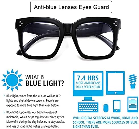 FEISEDY Nők, Férfiak Kék Fény Blokkoló Szemüveg Keret Túlméretezett Tervező Luxus Tér Szemüveg B2695-FF