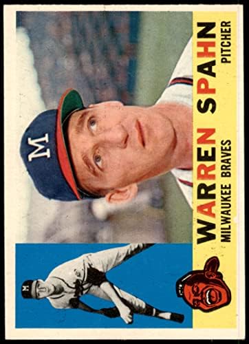 1960 Topps 445 Warren Spahn Milwaukee Bátrabbak (Baseball Kártya) EX/MT Bátrabbak