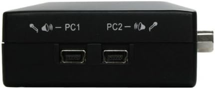 Rosewill RKV-2P 2 Port Slim Asztali PS/2 KVM Switch w/Audio & Mic/Fekete Kagyló