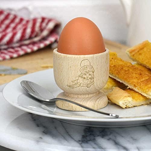 Azeeda 'Macska Rajta Kötöttáru' Fából készült tojástartó (EC00023431)