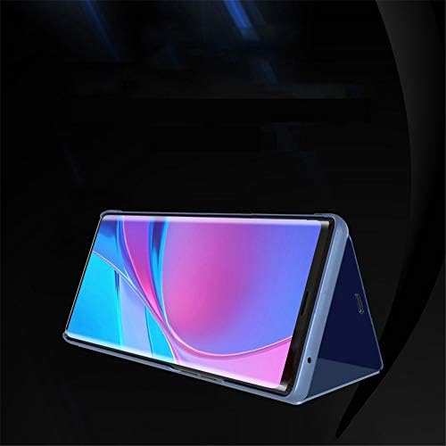 GYHOYA Kompatibilis a Samsung Galaxy S23 Esetben a Kitámasztó Flip Bőr Tisztán Smink Tükör Csillogó Luxus Ütésálló Védő Telefon
