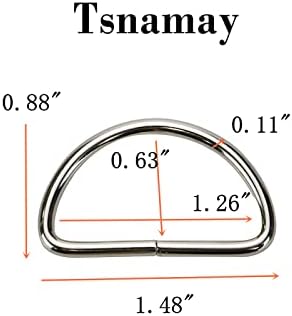 Tsnamay 20db 1.26 Inch, Fém D Gyűrűk Csatok Antik számára, Övek, Táskák DIY Leathercraft,32 mm-es Ezüst