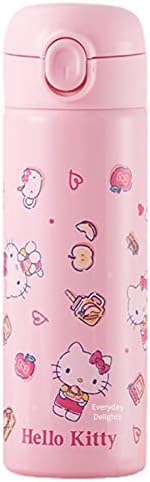 Mindennapi Örömök Sanrio Hello Kitty Rozsdamentes Acél Szigetelt Üveg Vizet, 400ml, Rózsaszín