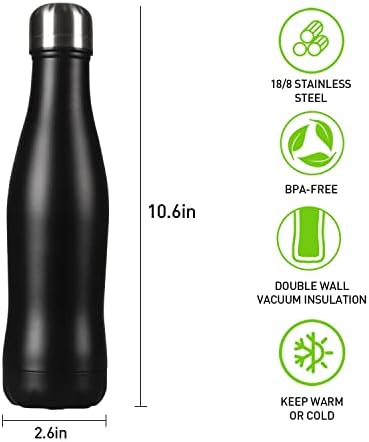 Zhenglu 2-Pack-Cola Üveg Alakú Sport vizes Palackok,304 Rozsdamentes Acél szigetelt Üveg Vizet, a Hideg-Meleg Italok, BPA