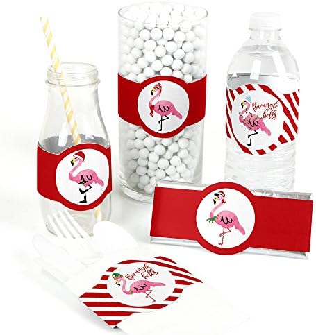 Nagy Dot a Boldogság Flamingle Harangok - DIY Party Kellékek - Trópusi Flamingo Karácsonyi Party DIY Burkoló Szívességet,