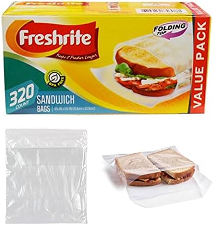 320 Ct-Szeres Felső uzsonnás Zacskók Élelmiszer Tárolására Snack Újrafelhasználható BPA Mentes Value Pack Fehér