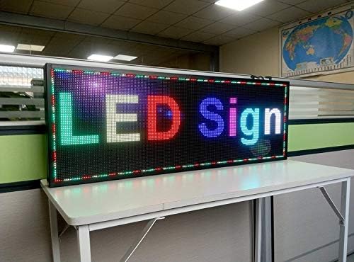 LED tábla görgetés P10 39x8 cm LED Kijelző & P5 39x14Beltéri Színes LED tábla Programozható LED Kijelző