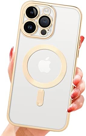 BITOBE Tiszta Mágneses iPhone 14 Pro Max Esetben a Kamera Lencséjét Védő [Kompatibilis MagSafe] Galván Tiszta, Puha TPU Slim